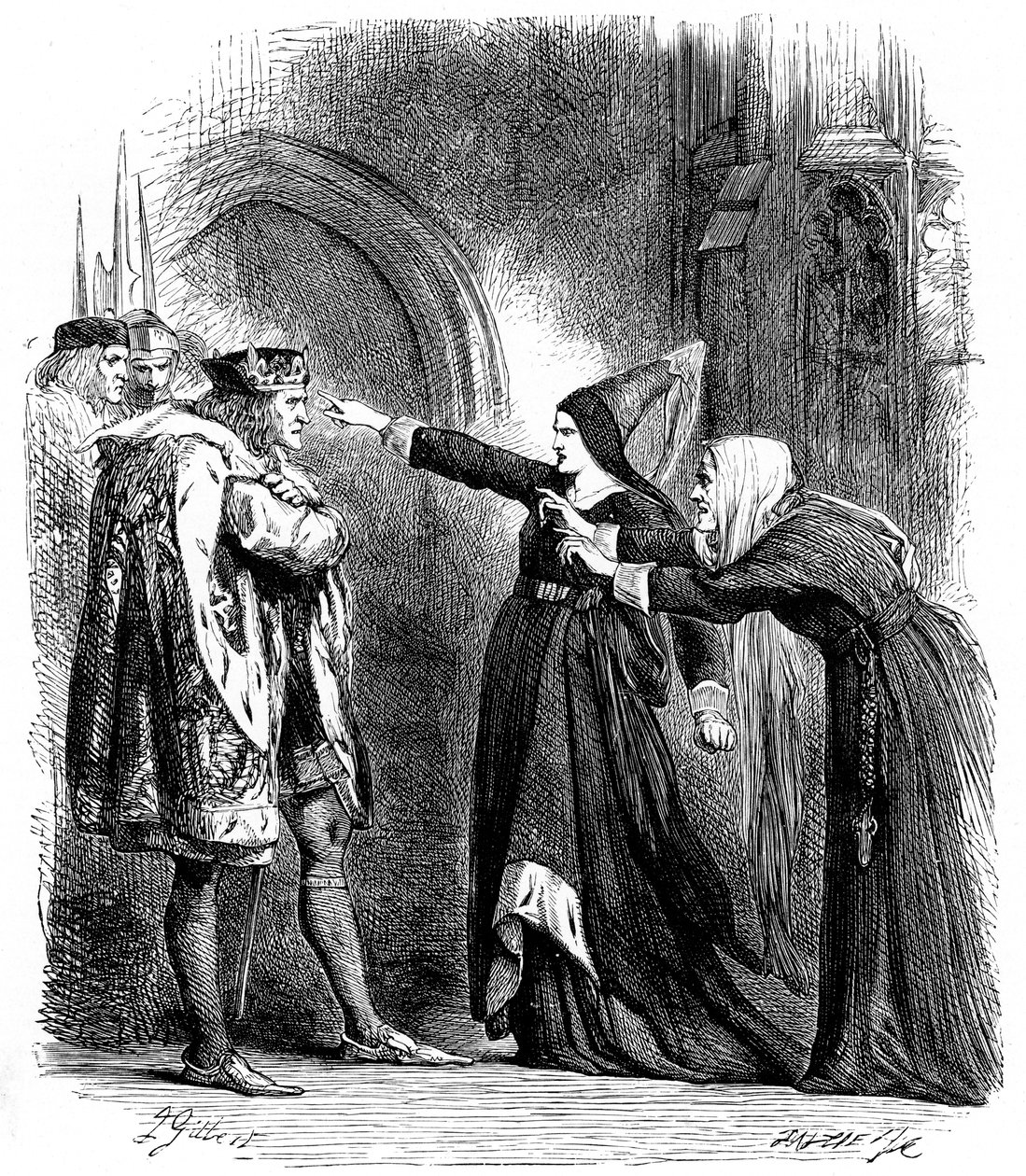 Kohtaus Shakespearen Richard III:sta, 1591 c1858 tekijältä Unbekannt