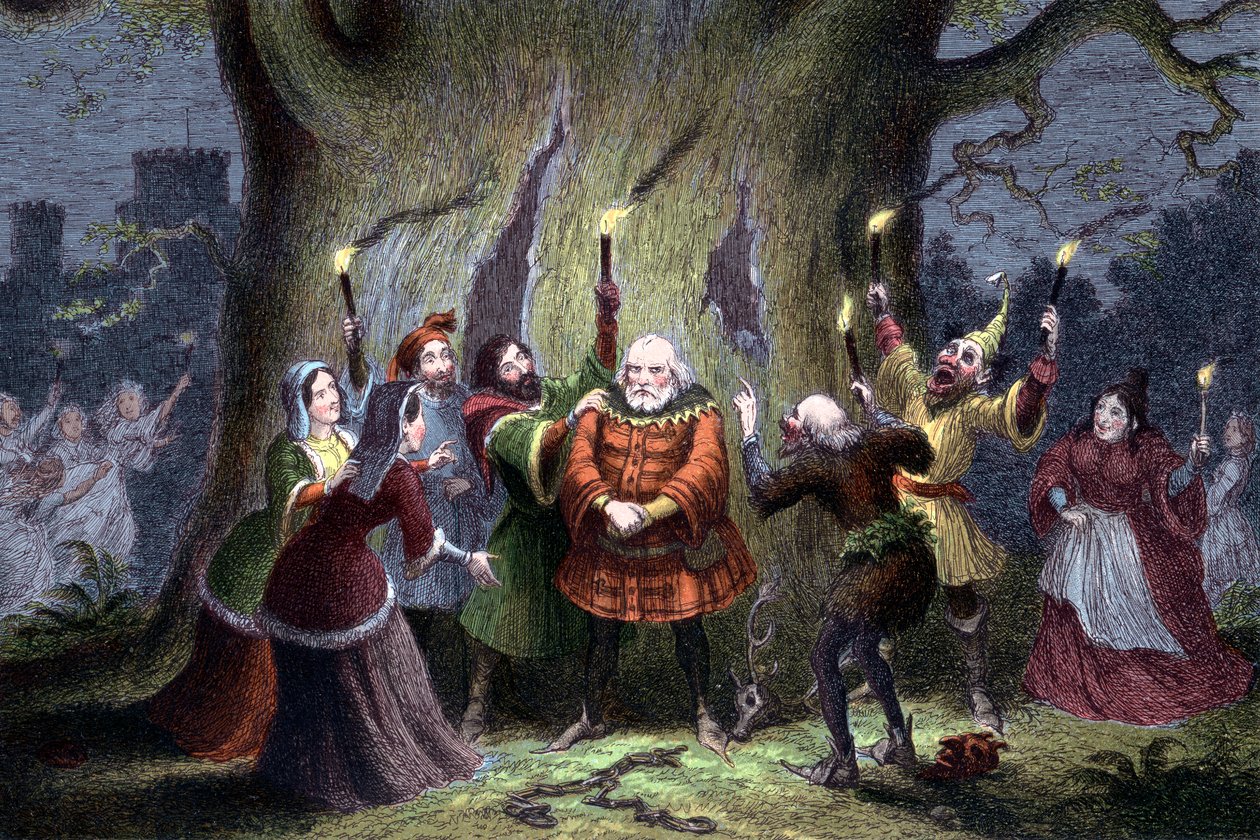 Kohtaus Shakespearen Windsorin iloisista vaimoista, 1856-1858 tekijältä Unbekannt