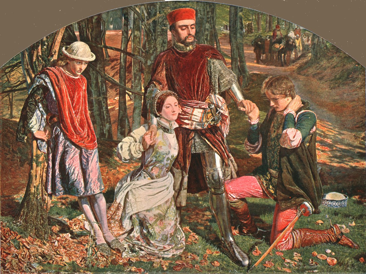 Kohtaus elokuvasta The Two Gentlemen of Verona, 1851, c1902. tekijältä Unbekannt