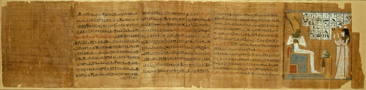 Kohtaus Kuolleiden kirjasta, Egypti, kolmas välikausi, dynastia 21 noin 1069-945 eaa. tekijältä Unbekannt