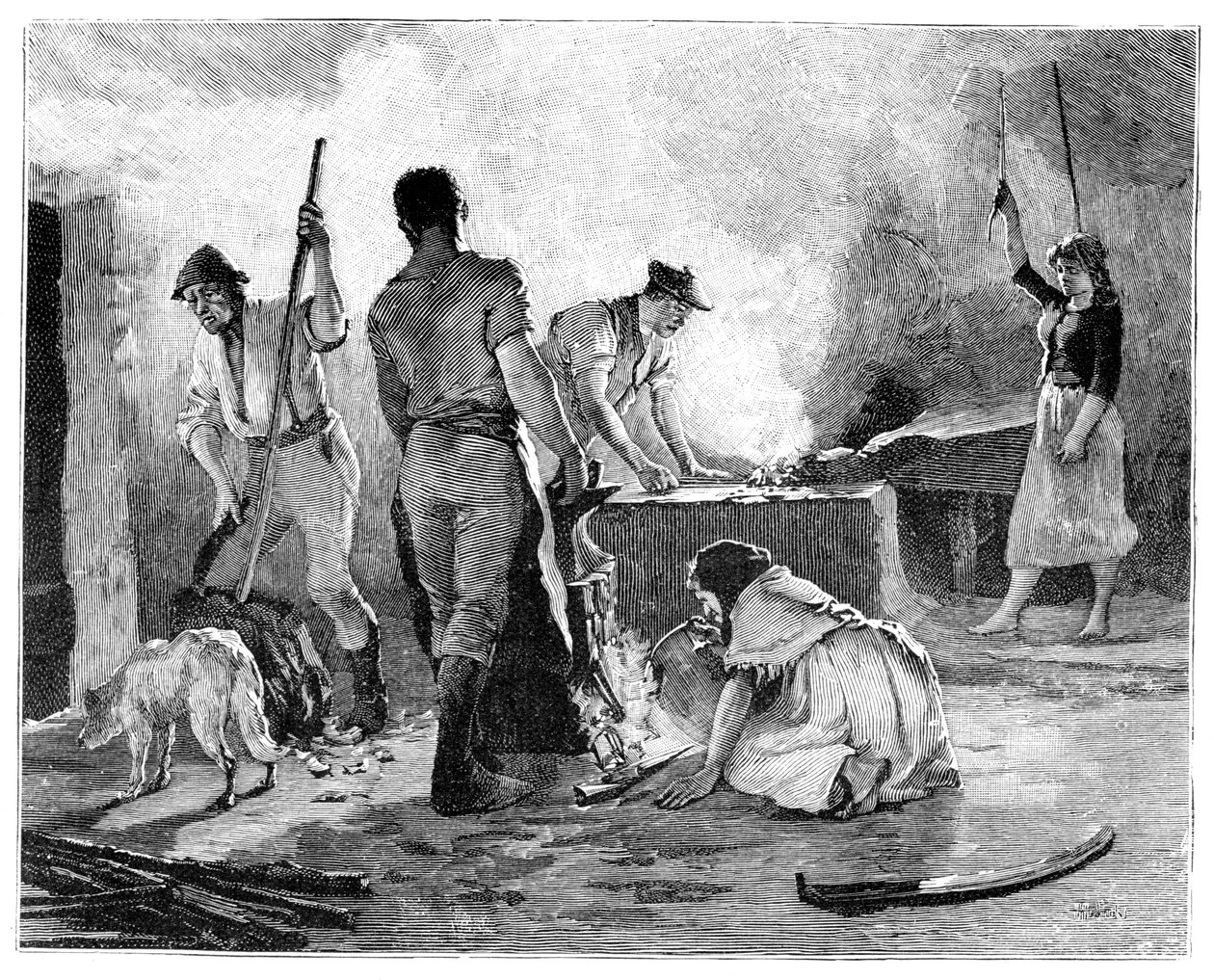 Kohtaus nuorten irlantilaisten kapinasta 1848 1900 tekijältä Unbekannt