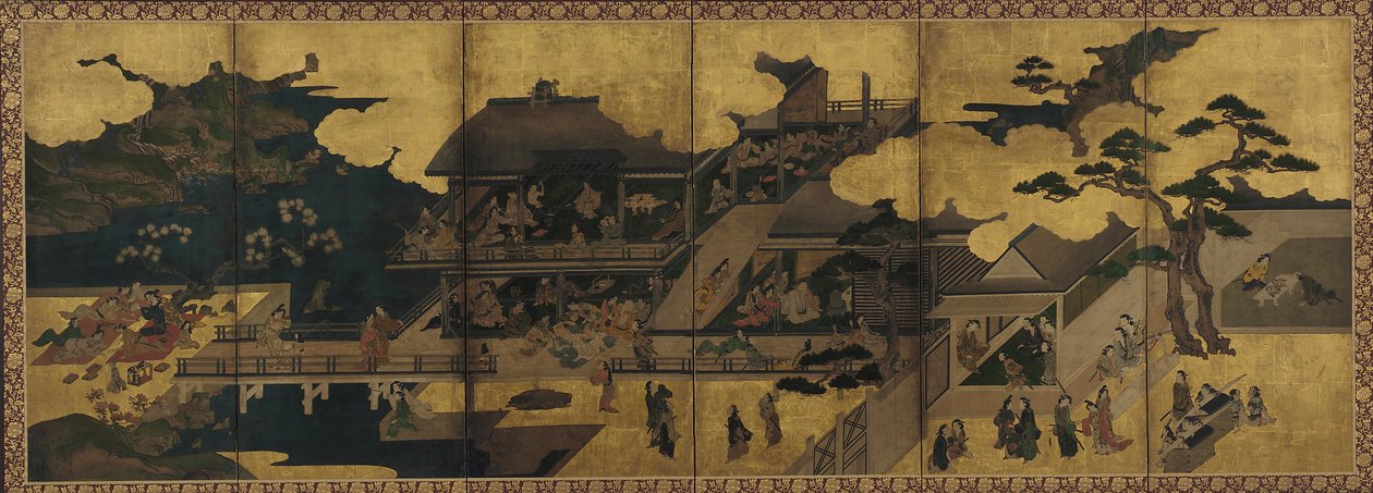 Juhlakohtaus bordellissa, Edo-kausi, 1600-luvun loppu. tekijältä Unbekannt