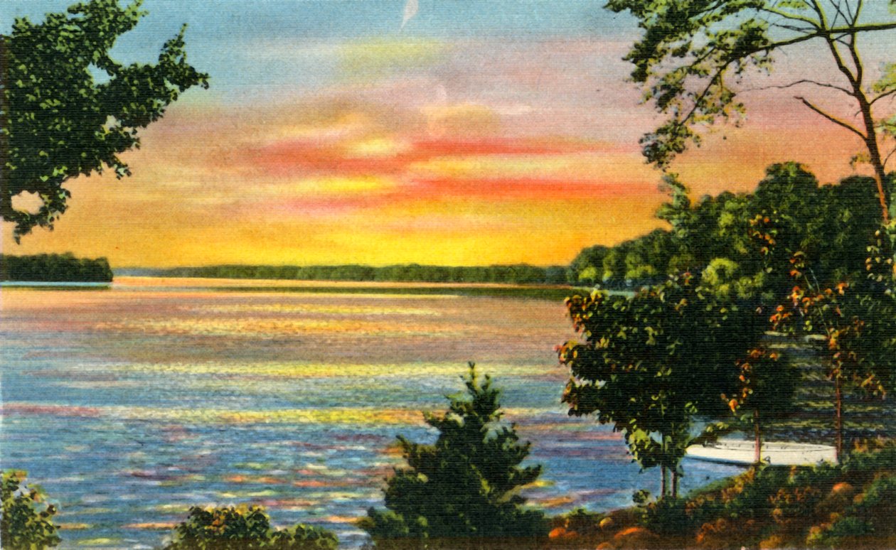 Kohtaus Catawba-järvellä, lähellä Charlottea, N.C., 1942. tekijältä Unbekannt