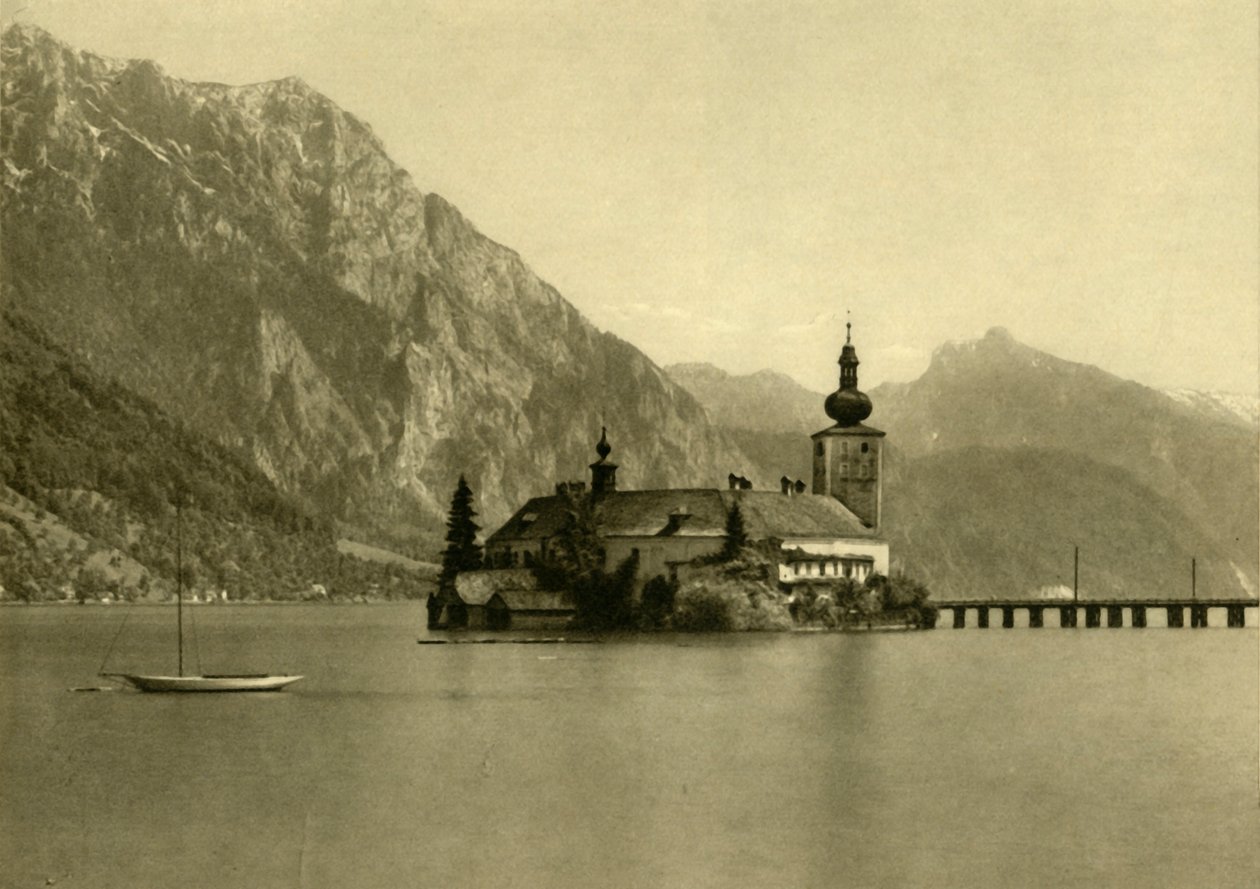Ortin linna, Traunsee, Ylä-Itävalta, c1935. tekijältä Unbekannt