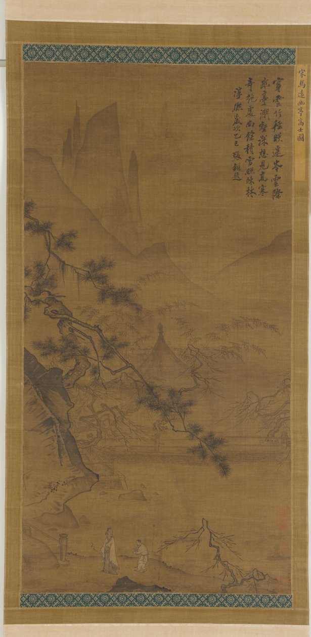 Tutkija lähestyy eristäytynyttä paviljonkia, Ming-dynastia, 1400-1500-luku. tekijältä Unbekannt
