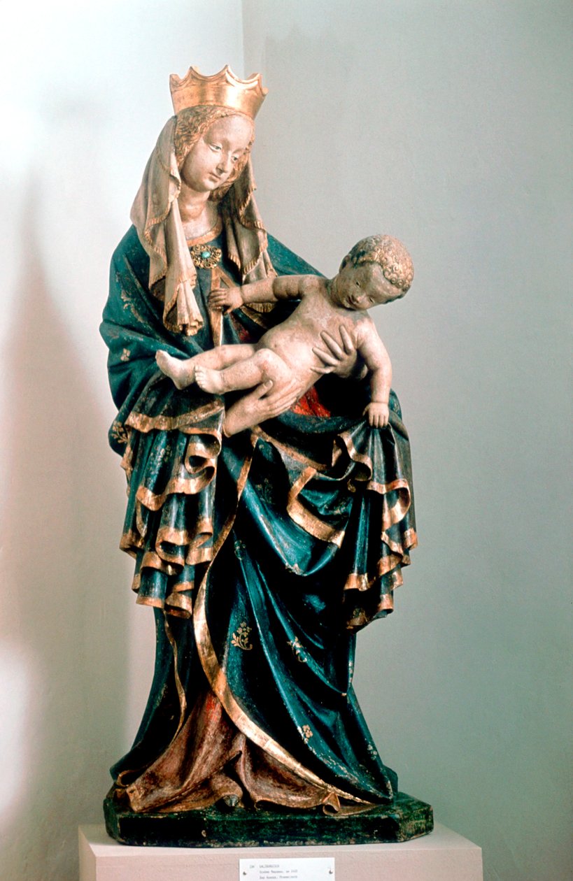 Schone Madonna, maalattu patsas, Pfarrkirche, Bad Aussee, Itävalta tekijältä Unbekannt