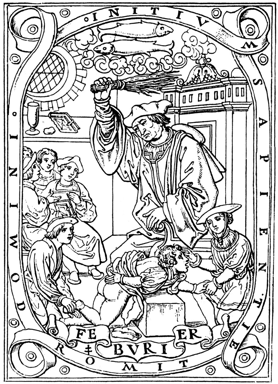 Koulupoika, jonka tieto lyötiin koivulla, 1526 tekijältä Unbekannt