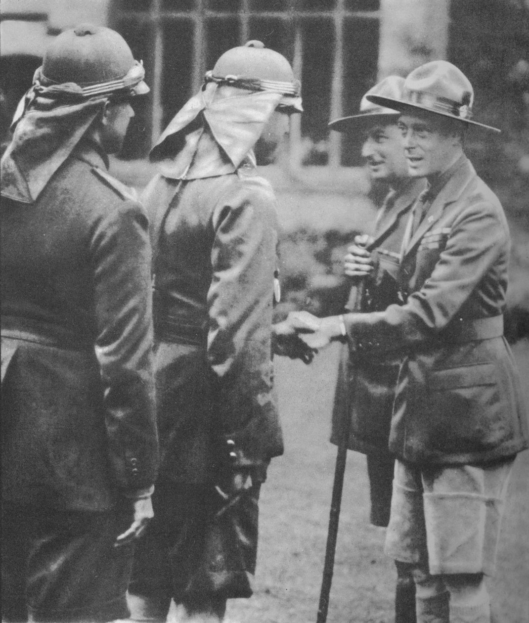 Walesin prinssi toivotti partiolaiset tervetulleeksi jamboree-tapahtumaan Arrowe Parkissa Birkenheadissa, 1929 1936 tekijältä Unbekannt