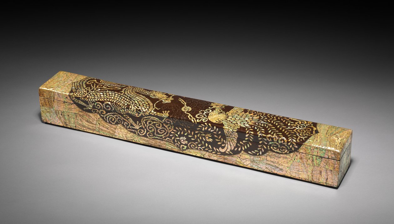 Scroll Box kanssa Dragon and Phoenix Design, 1700-1800. tekijältä Unbekannt