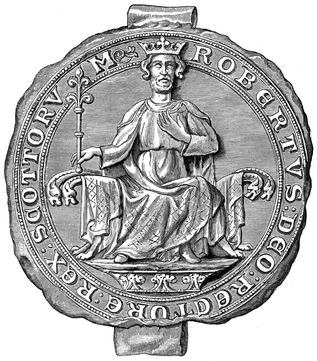 Skotlannin kuninkaan Robert Brucen sinetti, 1300-luku 1892 tekijältä Unbekannt