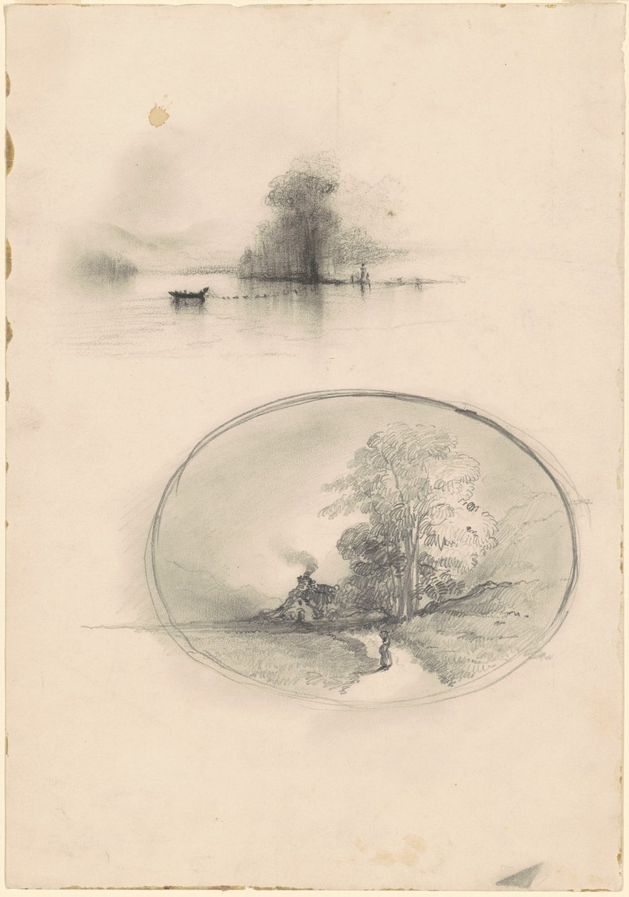 Merimaisema ja maisema, c. 1859. tekijältä Unbekannt