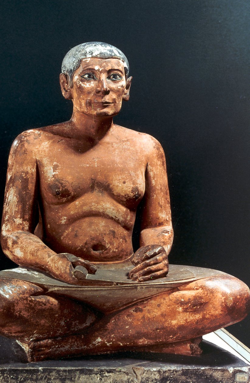 Istuva kirjuri, muinainen egyptiläinen, 5. dynastia, 2498-2345 eaa. tekijältä Unbekannt