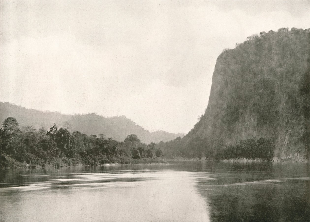 Toinen Defile Irrawaddy-joella, lähellä Bhamoa, 1900. tekijältä Unbekannt