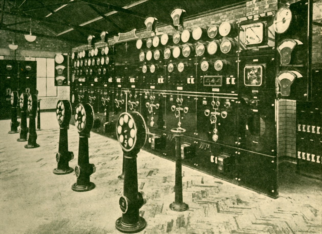 Sähkökeskuksen osa Power Housessa, Metropolitan Railway, 1930. tekijältä Unbekannt