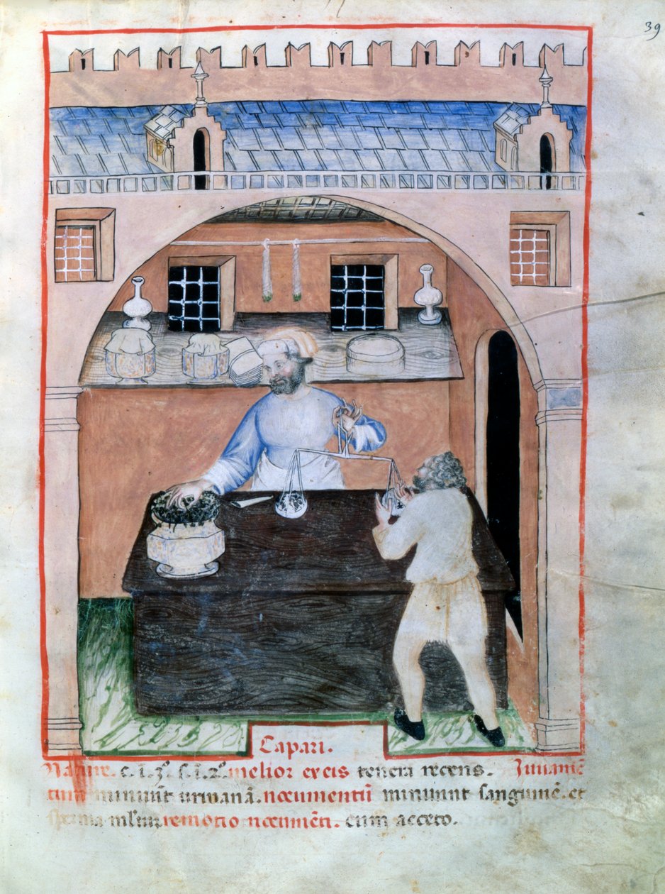 Kapriksien myyjä, 1390-1400 tekijältä Unbekannt