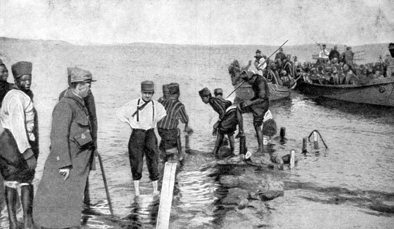 Senegalilaiset sotilaat lähtevät Egyptin rannikolle, ensimmäinen maailmansota, 1915 tekijältä Unbekannt