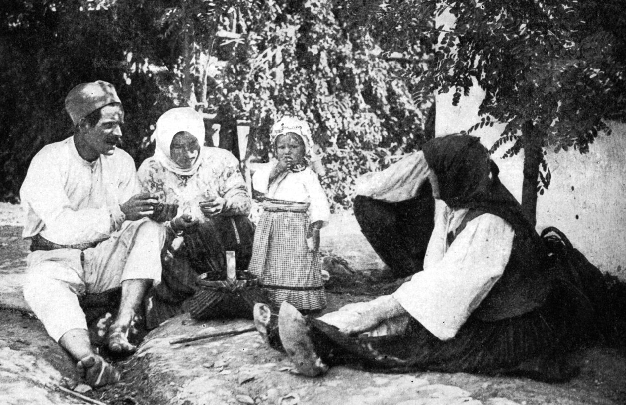 Serbialainen perhe kertoo tarinan itävaltalaisten karkottamisesta Bosniasta, ensimmäinen maailmansota, 1914 tekijältä Unbekannt