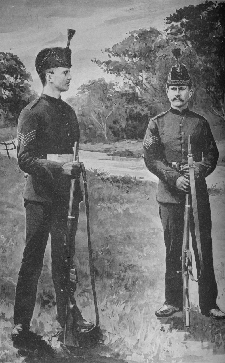 Kersantit, Kivääriprikaati, n. 1880 tekijältä Unbekannt