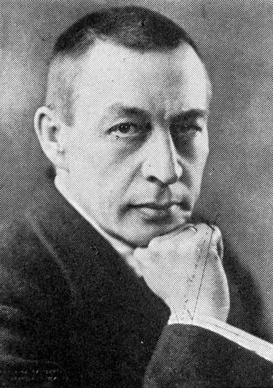 Sergei Rahmaninov 1873-1943, venäläis-amerikkalainen säveltäjä, pianisti ja kapellimestari tekijältä Unbekannt