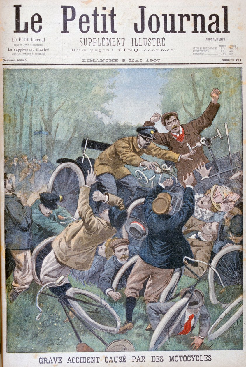 Polkupyörien aiheuttama vakava onnettomuus, Pariisi, 1900 tekijältä Unbekannt