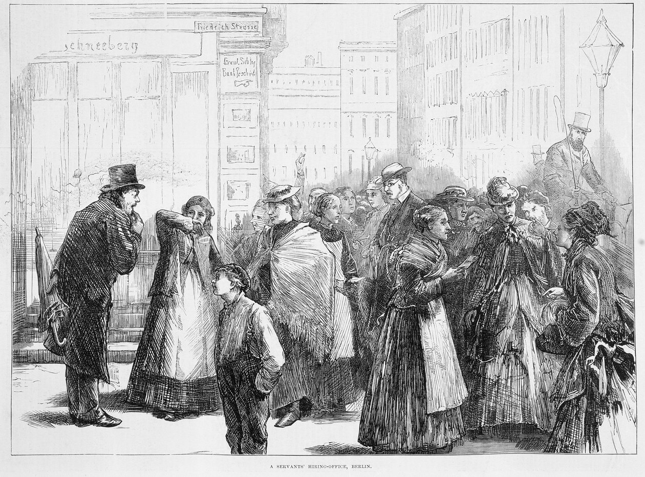 Palvelijoiden palkkaustoimisto, Berliini, Saksa, 1874 tekijältä Unbekannt
