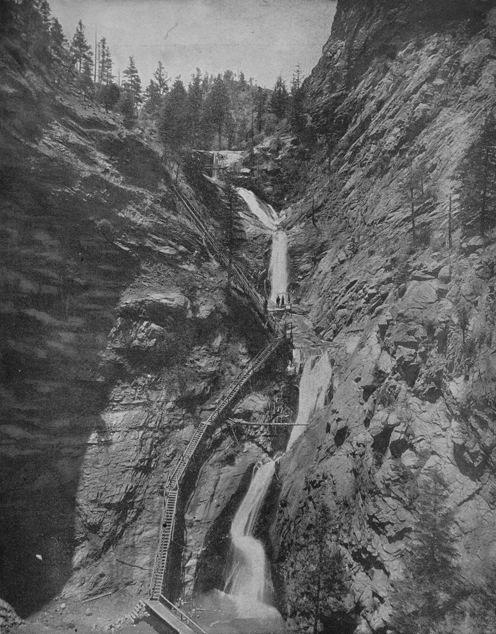 Seven Falls, Cheyenne Canon, Colorado, 1897. tekijältä Unbekannt