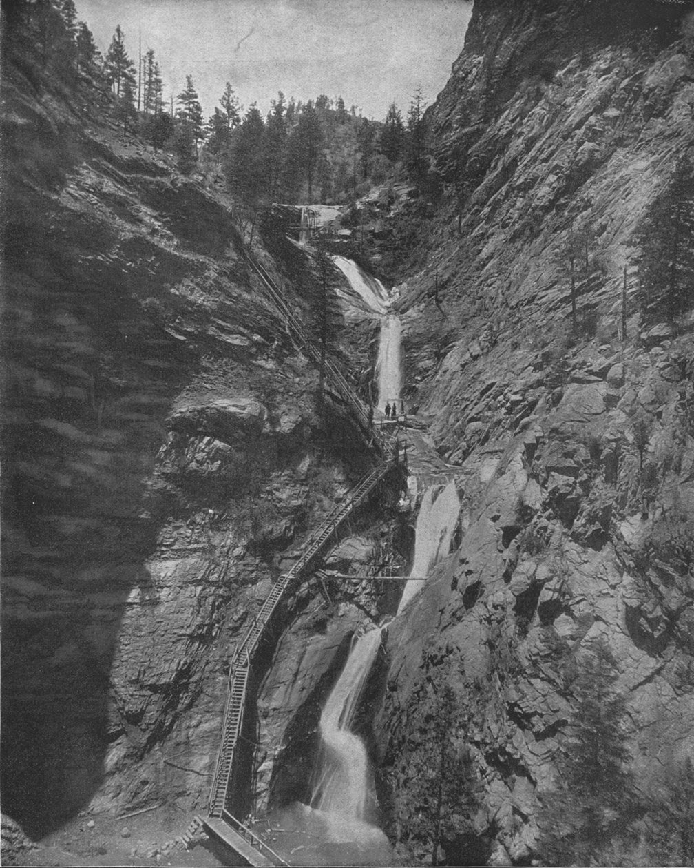 Seven Falls, Cheyenne Canyon, Colorado, Yhdysvallat, c1900. tekijältä Unbekannt