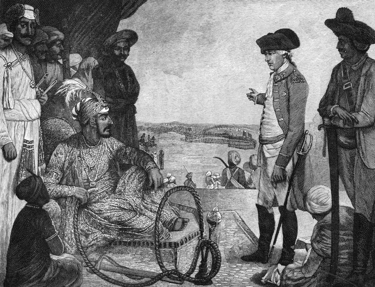Shah Alam II, Intian Mughal-keisari, arvioi East India Companyn joukkoja, 1781 1894 tekijältä Unbekannt