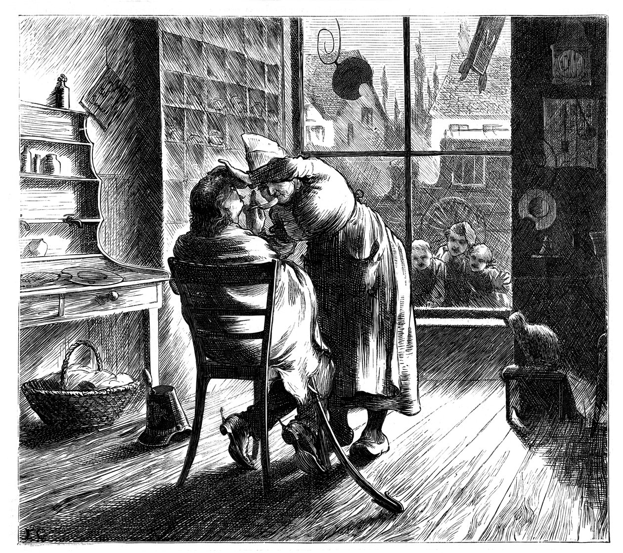 Vihollisen parranajo Montmirailissa, 1870 tekijältä Unbekannt