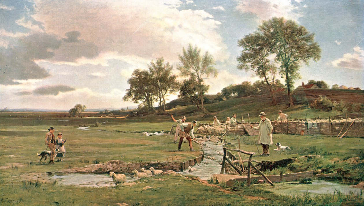 Lammaspesu Sussexissa, c1889, c1902. tekijältä Unbekannt