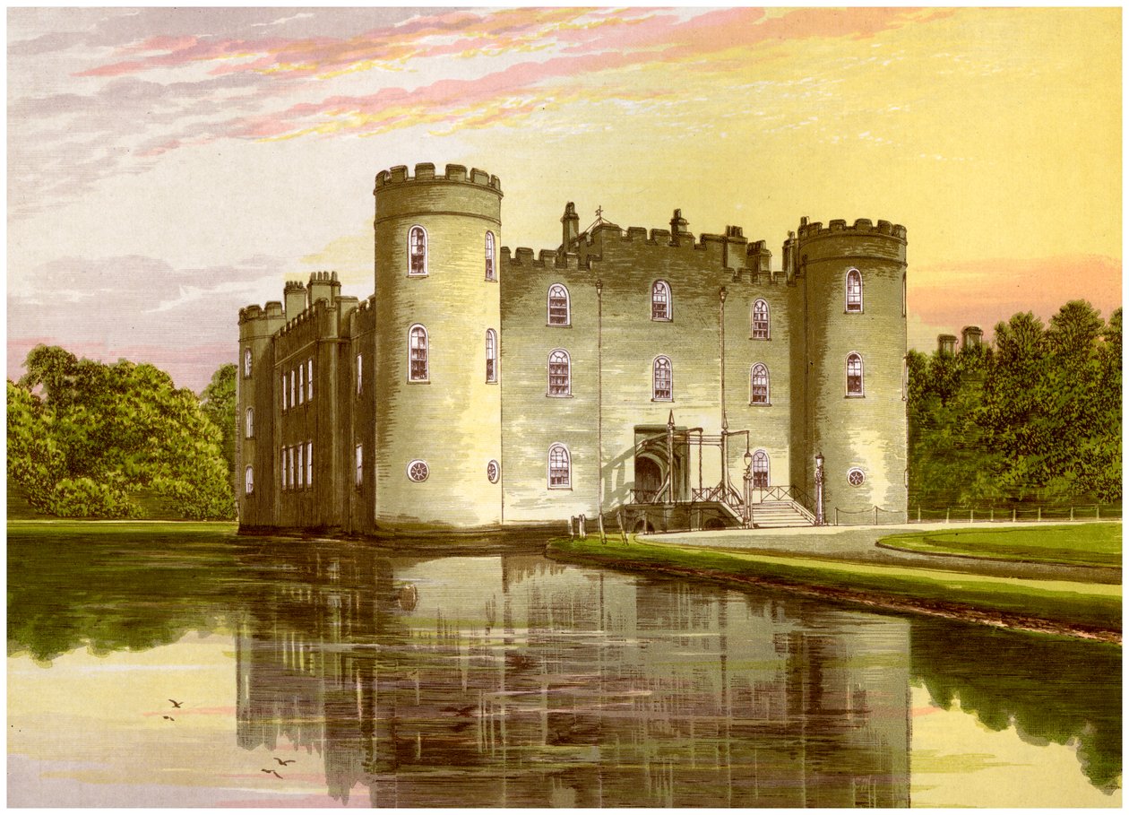 Shirburn Castle, Oxfordshire, Earl of Macclesfieldin koti, c1880 tekijältä Unbekannt