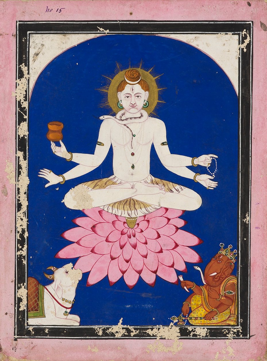 Shiva joogina, 1800-luku tekijältä Unbekannt