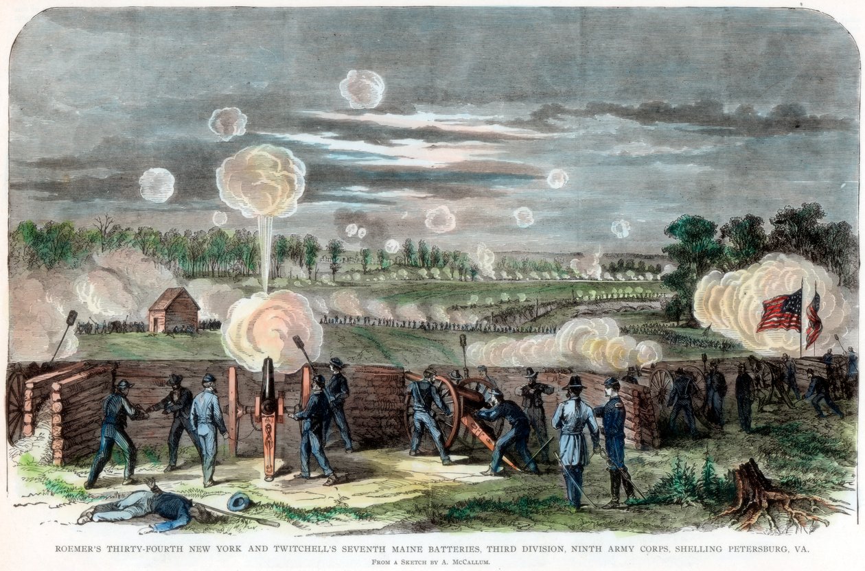 Pietarin piiritys, Virginia, Amerikan sisällissota, c1864-c1865 tekijältä Unbekannt