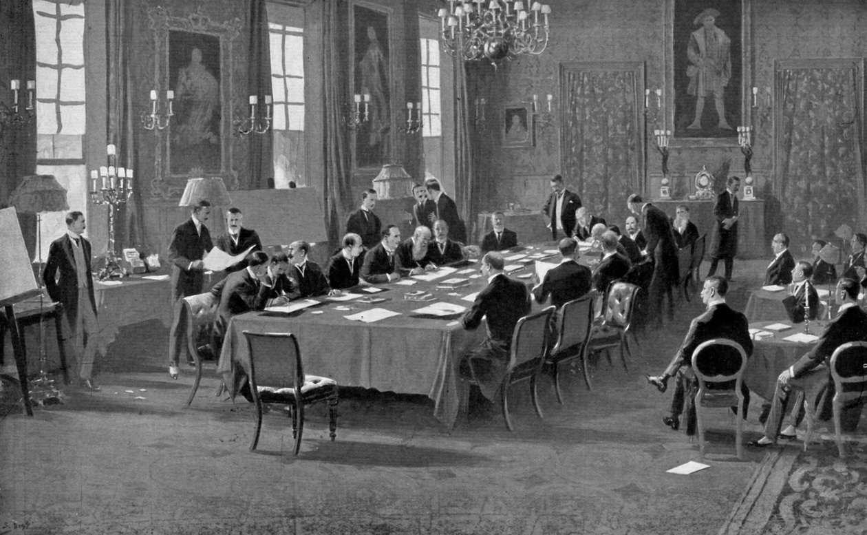 Lontoon sopimuksen allekirjoitus toukokuussa 1913, 1920 tekijältä Unbekannt