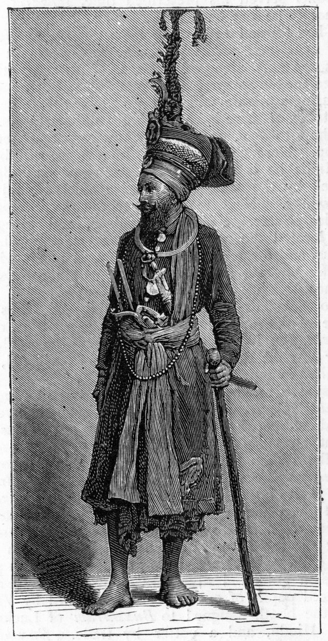 Sikhien päällikkö, 1886 tekijältä Unbekannt