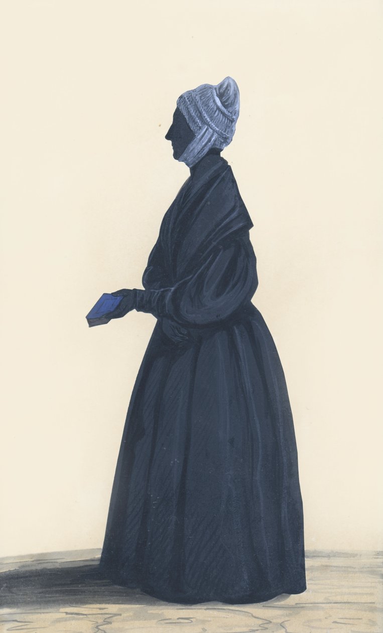 Rouva Amoryn siluetti, Catherine Robinsonin sisar, n. 1835–1840 (kynä ja muste paperille) tekijältä Unbekannt