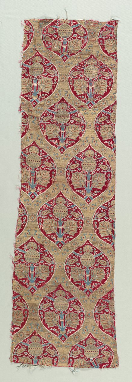 Silkki- ja kultabrokaadifragmentit, 1600-1650. tekijältä Unbekannt