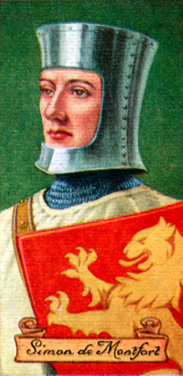 Simon de Montfort, otettu savukekorttisarjasta, 1935 tekijältä Unbekannt