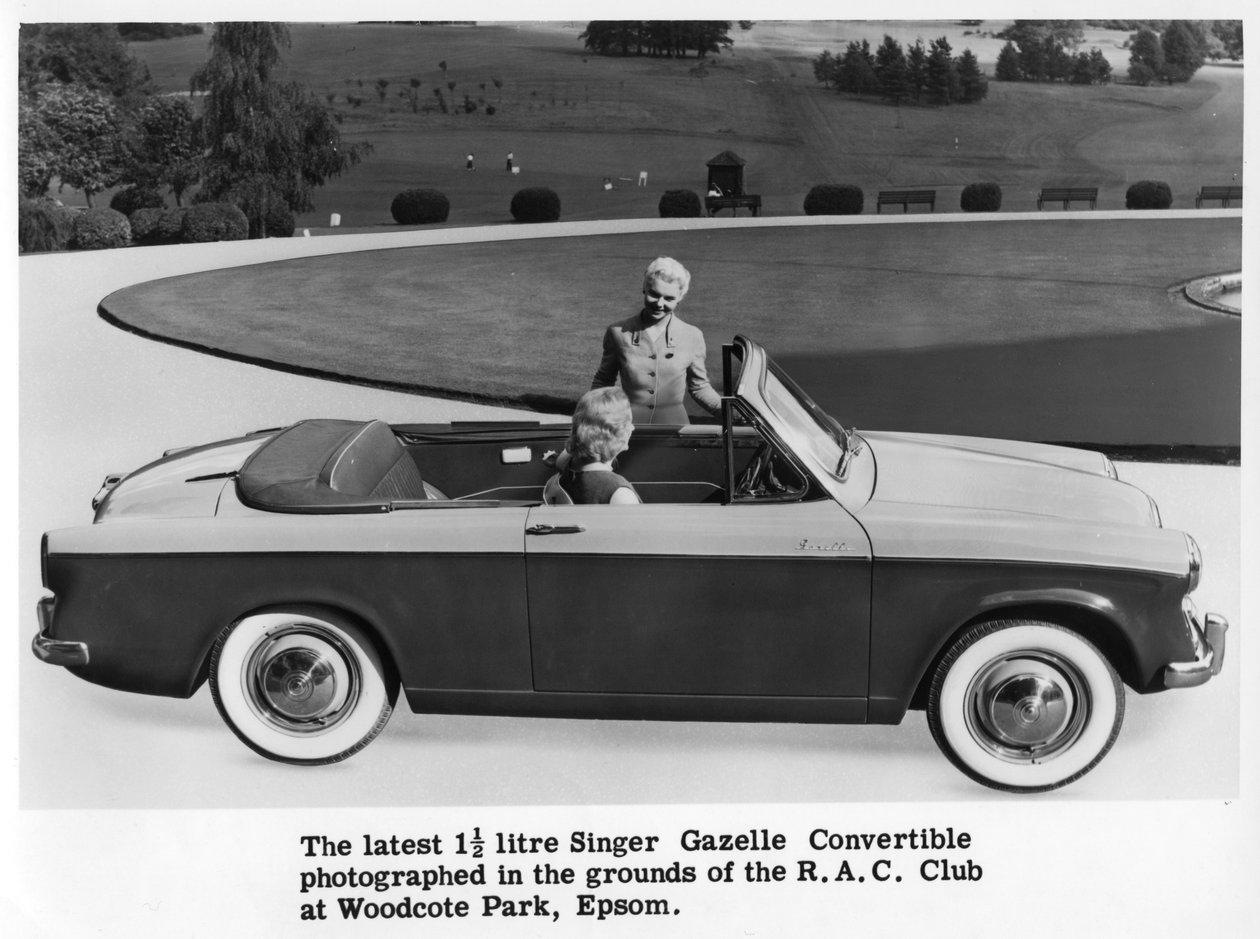 Singer Gazelle avoauto, Woodcote Park, Epsom, Surrey, c1956-c1963 tekijältä Unbekannt