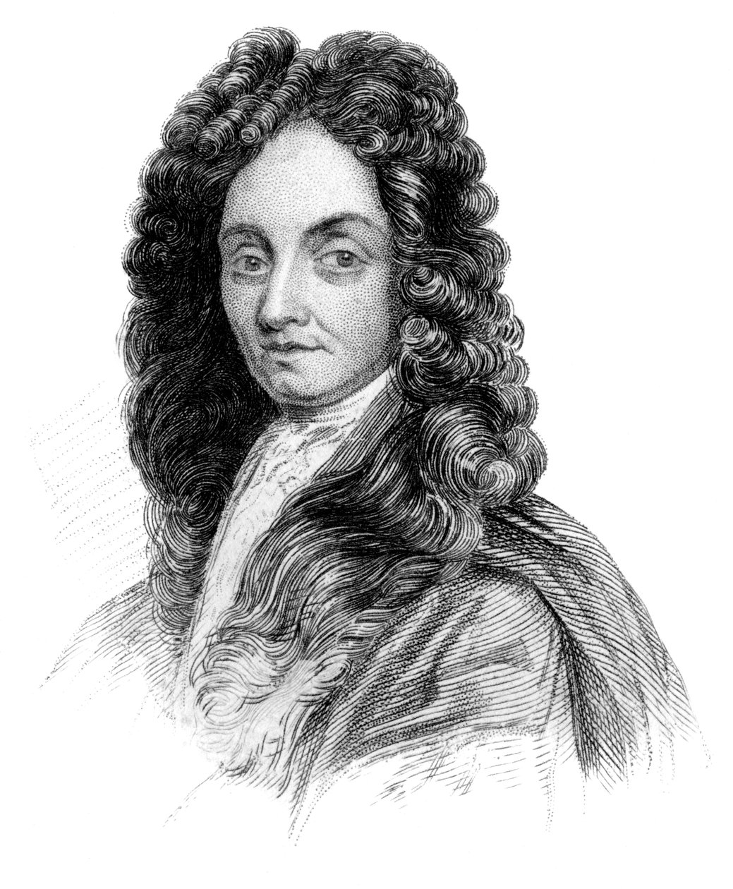 Sir Christopher Wren, englantilainen arkkitehti, suunnittelija, tähtitieteilijä ja geometrikko, c1850 tekijältä Unbekannt