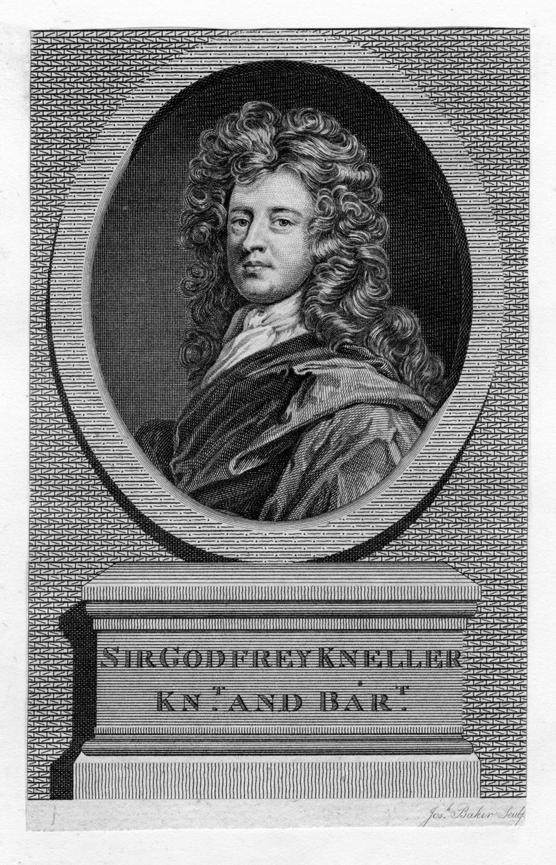 Sir Godfrey Kneller 1646-1723, muotokuvamaalari, 1800-luku tekijältä Unbekannt
