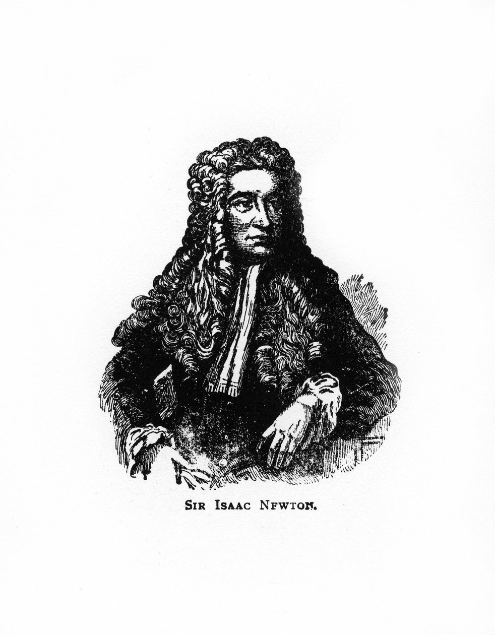 Sir Isaac Newton, englantilainen matemaatikko, tähtitieteilijä ja fyysikko, 1900-luku tekijältä Unbekannt