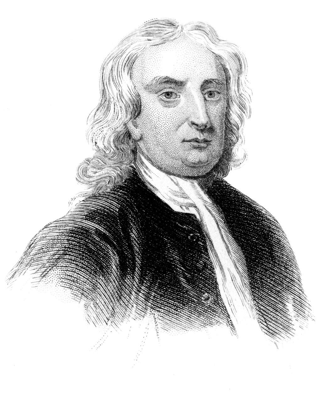 Sir Isaac Newton, englantilainen fyysikko, matemaatikko ja tähtitieteilijä, v. 1850 tekijältä Unbekannt