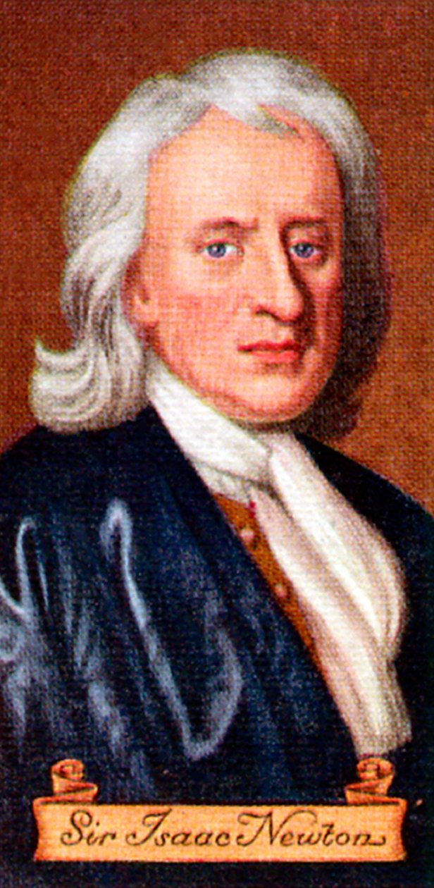Sir Isaac Newton, otettu savukekorttisarjasta, 1935 tekijältä Unbekannt