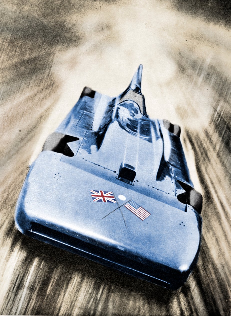 Sir Malcolm Campbell suurella nopeudella elokuvassa "Blue Bird", 1935 tekijältä Unbekannt