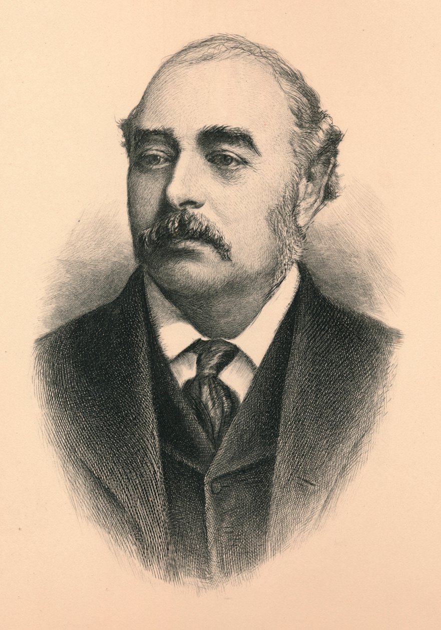 Sir Matthew White Ridley, 1. varakreivi Ridley 1842-1904, brittiläinen konservatiivipoliitikko ja edustaja tekijältä Unbekannt