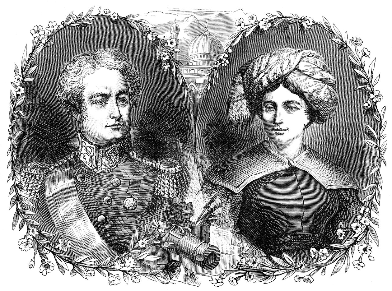Sir Robert ja Lady Sale, 1800-luku tekijältä Unbekannt