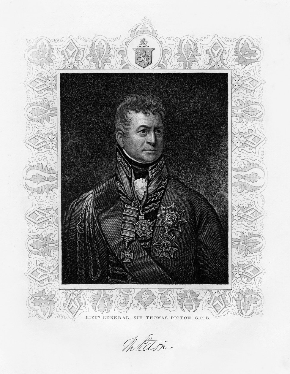 Sir Thomas Picton, brittiläinen sotilasjohtaja, 1800-luku tekijältä Unbekannt
