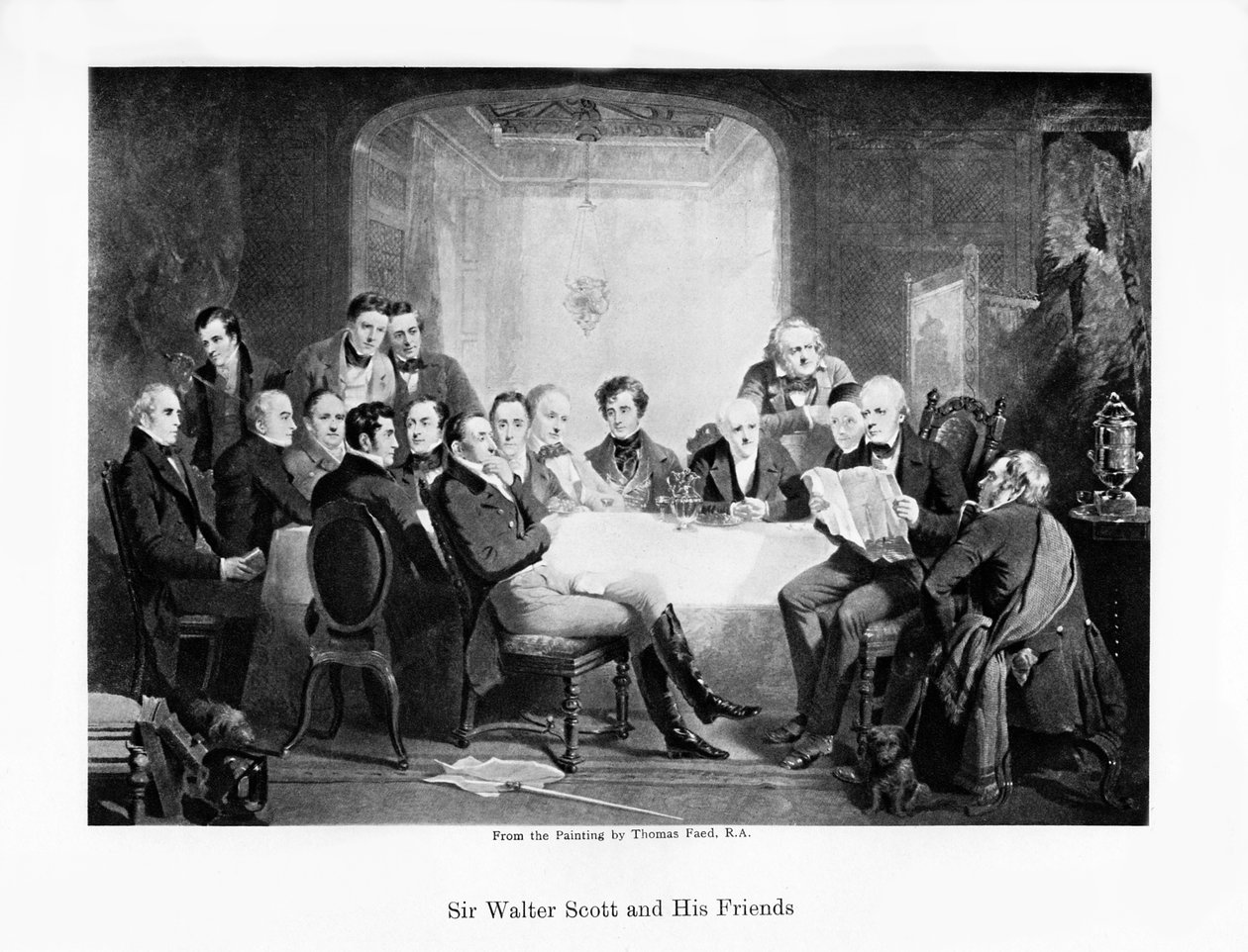 Sir Walter Scott ja hänen ystävänsä, 1849 tekijältä Unbekannt