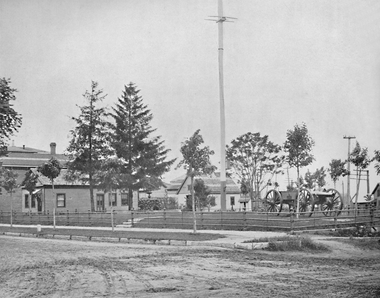 Old Fort Waynen paikka, Indiana, vuodelta 1897. tekijältä Unbekannt